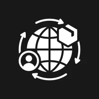 Global network and communication symbol